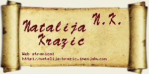 Natalija Kražić vizit kartica